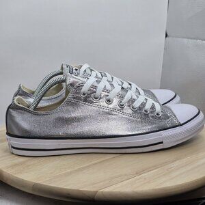 Converse 153180F Unisex CTAS Ox Sneaker M10US Black/White /Silver